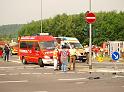 Schwerer Unfall mit Reisebus Lohmar Donrather Dreieck P121